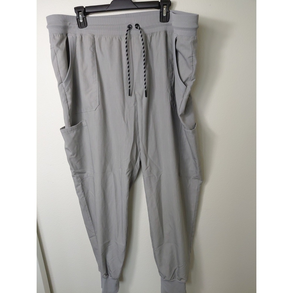 Beyond Scrubs Set  Size  2X  Grey Set Medical Dental Top & Bottom‎